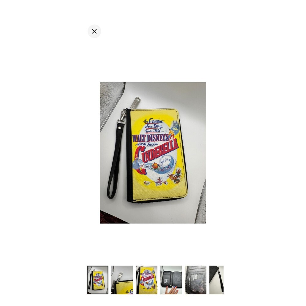 Disney Cinderella Yellow & Black Wristlet Phone Case
